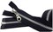 YKK - Jacket Zipper Aluminum Finished (Custom Length) YKK#5 Medium Weight with Fancy Donut Pull Slider Separating Color Black - Made in USA (11 Inches)